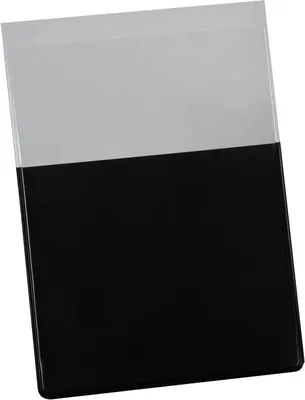 Produktbild von Führerschein-Stecketui, aus PVC-Folie, kundenindividueller Druck möglich, 85 x 118mm, Mindestbestellmenge bedruckt 300 Stück / unbedruckt 100 Stück, Bedruckung ohne Druck, Schwarz, Verpackungseinheit: 100 STK