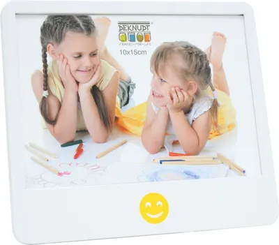 Obrázek produktu pro Rám na fotografie Deknudt S68KK1E1B, bílý, dřevěný, rozměry 10,0 x 15,0 cm