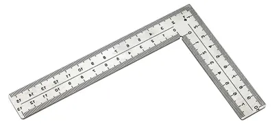 Produktbild von Edelstahl-Lineal, rechtwinkliges Messwerkzeug für Holzarbeiten und Handwerk