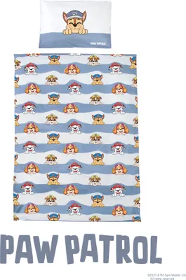 Immagine prodotto di roba biancheria da letto per bambini 100 x 135 cm Paw Patrol - biancheria da letto per bambini in cotone incl. federa 60 x 40 cm - bianco / blu