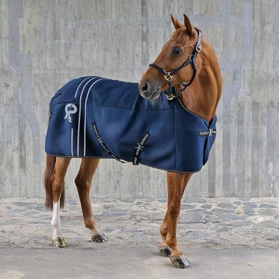 Productafbeelding van Staldeken Paard - Onderdeken Fleece - Warm en Droog Houden - Extreem Ademend - 115 cm - Blauw