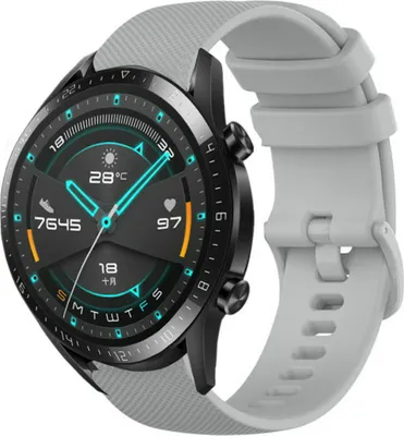 Produktbild von Strap-it Huawei Watch GT 2 Luxus Silikonarmband (Grau)