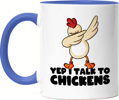 Produktbild von Yep I Talk To Chickens Tasse Blau Huhn-Fans Bauernhof Chicken Hühnerhof Geschenk
