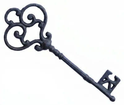 Zierschlüssel aus Gusseisen, Vintage, 25 cm, Dekoschlüssel