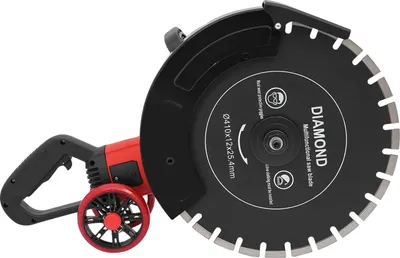 Immagine prodotto di Sega per calcestruzzo, funzionamento senza polvere, potente motore da 4000 W, rosso