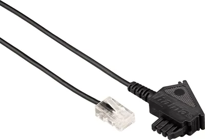 Produktbild von Hama DSL-Box Anschlusskabel Telefon (TAE F-Stecker, Modular Stecker 8p2c, 6m)