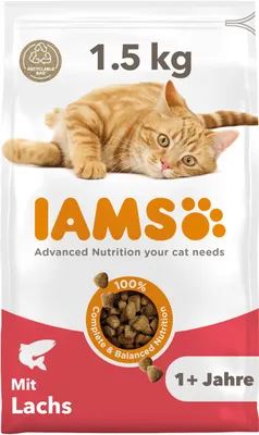 Image de Nourriture pour chats au saumon - IAMS, pour la vitalité