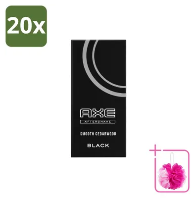 Productafbeelding van 20 x Axe Aftershave Black, 100 ml - Voordeelverpakking - 20 stuks