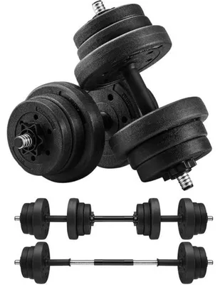 Produktbild von Verstellbares Hantelset mit Stange SYL20HBK, 20 kg, schwarz