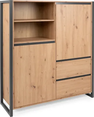 Produktbild von Finori Denver 51 Highboard Industrie-Look in Anthrazit