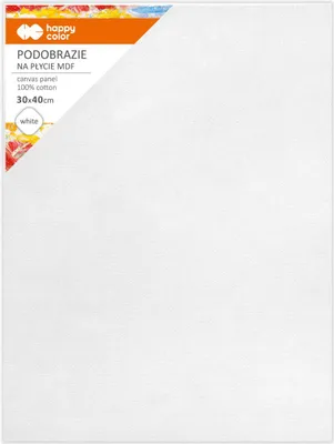 Image de Toile de coton 30x40cm blanc HAPPY COLOR