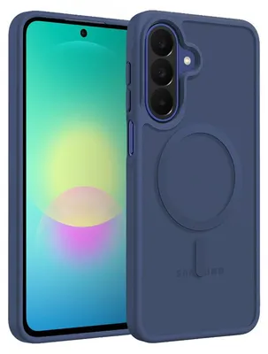 Immagine prodotto di Custodia magnetica Crong Hybrid Matte compatibile con MagSafe, per Samsung Galaxy A27 5G (blu navy)
