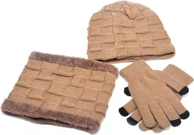 Produktbild von Herren-Winterset Braun - Mütze, Halstuch, Handschuhe KP21335
