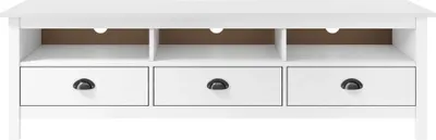Produktbild von vidaXL TV-Schrank Hill Weiß 158x40x47 cm Massivholz Kiefer