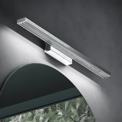 Produktbild von doporro LED Badezimmerleuchte Chrom 60cm - 14W Spiegellampe 6000K (Tageslichtweiß) - Stylische Wandleuchte für Badbeleuchtung Leuchtschein