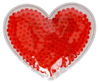 Image de Coussin réfrigérant/chauffant en forme de cœur "Bead" en rouge - Détente et soulagement polyvalents ! rouge