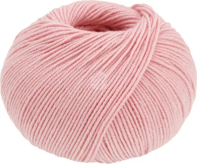 A single ball of pink yarn.