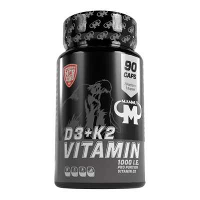Produktbild von Mammut Nutrition - Vitamin D3 + K2 Caps - 90 Stück/Dose