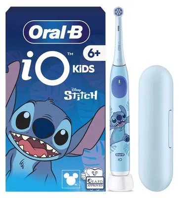 Image de Brosse à Dents Électrique Enfant Oral-B iO Kids6+ , Stitch Disney , Rechargeable , Micro-vibrations , Bleu