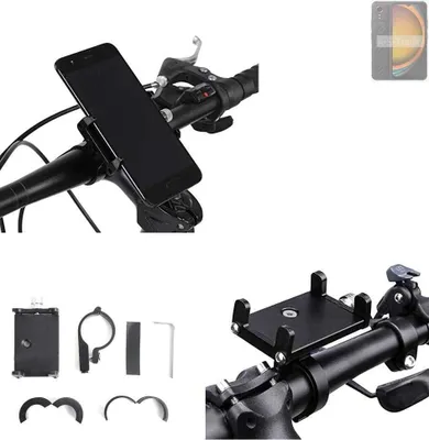 Produktbild von K-S-Trade Handyhalterung für das Fahrrad kompatibel mit Samsung Galaxy XCover7 Halter Lenkstange Fahrradhalterung Motorrad Bike Mount Befestigung