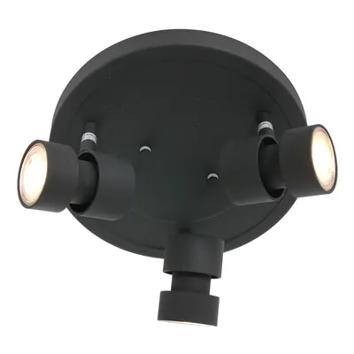 Produktbild von Steinhauer Deckenleuchte Natasja LED 3-flammig Mattes Schwarz 27,5x27,5cm