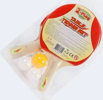 Produktbild von Komplettes Tischtennis-Set für Freizeit und Training, mit 2 Schlägern und 3 Bällen