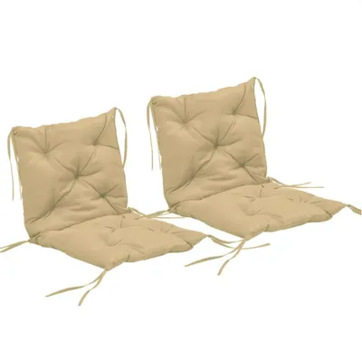 Produktbild von 2er-Set Sitzkissen, 98 x 50 cm Stuhlkissen mit Bindebänder, Stoffbezug