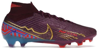 Image de Nike Zoom Superfly 9 Elite KM FG Mbappe, couleur Dark Beetroot - Pointure EU 39