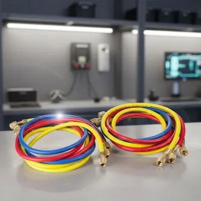 Produktbild von Kältemittel Schlauchset Kältemittelschlauch 1/4 SAE - R134A Dichtung 3 X 1,5M