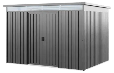 Image de GFP Primeyard Abri de jardin en métal  260x200x200 cm armoire de jardin gris