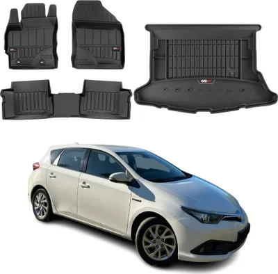 Produktbild von OMAC Fußmatten & Kofferraumwanne Set für Toyota Auris 2012-2018 Gummi Schwarz 4x