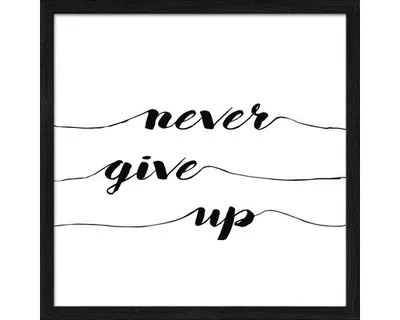 Produktbild von Gerahmtes Bild Never Give Up 33x33 cm