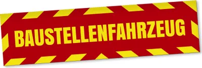 Produktbild von PantherPixel Baustellenfahrzeug Magnetschild Auto Hinweisschild Magnetfolie Geschenkidee 60 x 16 cm REFLEKTIEREND