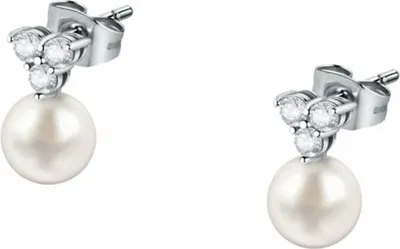 Zdjęcie produktu dla Urocze srebrne kolczyki z perłami Pearl SAER52