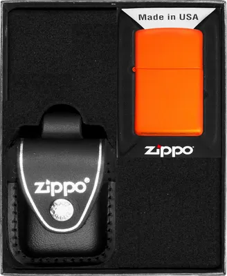 Produktbild von Feuerzeug-Set  ZIPPO  ORANGE MATTE Geschenk No3