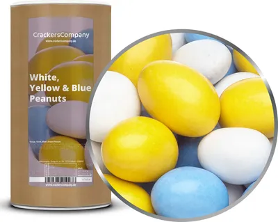 Produktbild von WHITE, YELLOW & BLUE PEANUTS Membrandose groß 950g