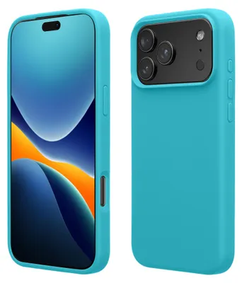 Produktbild von kwmobile Handyhülle für iPhone 17 Pro Hülle, für iPhone 17 Pro Case - Hülle Silikon - kabelloses Laden - Cool Glacier