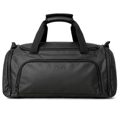 Produktbild von Solier SV30 Sporttasche Reisetasche 2-in-1 mit Rucksackfunktion und Schuhfach, schwarz