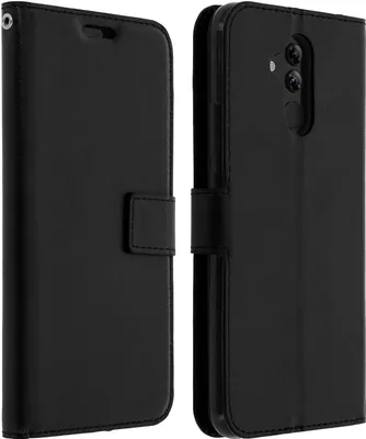 Zdjęcie produktu dla Etui Avizar z klapką, portfelem i funkcją podstawki do telefonu Huawei Mate 20 Lite, kolor czarny