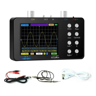 Produktbild von Kompaktes tragbares digitales Oszilloskop, 50 m Abtastrate, 10 m analoge Bandbreite, tragbares Stromoszilloskop, Handy-Reparatur, Lissajous-Muster, 6 A Stromwellenformmessung, Zweikanal-Oszilloskop, mehrere Erweiterungsmodi