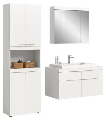 Productafbeelding van Viana badkamermeubelset (B/H/D: 175x194x50 cm) in mat wit en wit