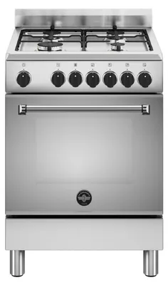 Image de Bertazzoni La Germania Americana AMN664EXV/24 Cuisinière Cuisinière électrique indépendante à gaz inox A