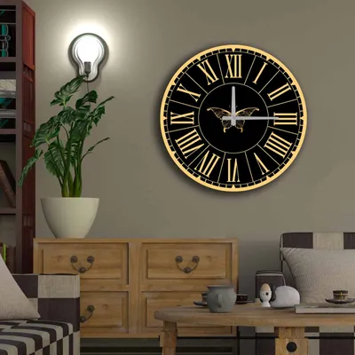 Produktbild von Opviq, 5050MS-100, Wanduhren, Mehrfarbig, MDF, 50 x 50 cm