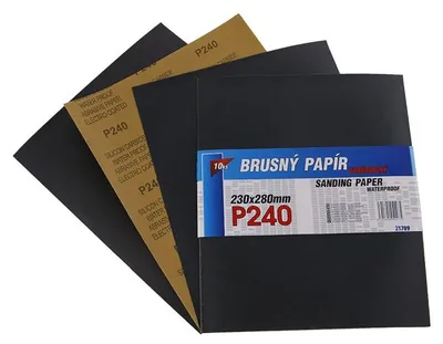 Obrázek produktu pro Papír brusný 230x280mm P240 10ks Waterproof 21709