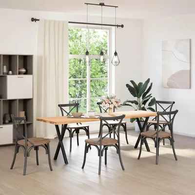 Obrázok produktu pre vidaXL Nohy jedálenského stola v tvare X 2 ks čierne 50x(72-73) cm oceľ