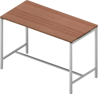 Produktbild von Quadrifoglio Konferenztisch Creo nussbaum rechteckig, 4-Fuß-Gestell weiß, 160,0 x 80,0 x 107,0 cm
