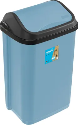 Immagine prodotto di keeeper cestino con coperchio basculante 50 l, 38,5 x 29 x 66 cm, Swantje, blu (Nordic Blue)