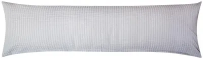 Produktbild von Seersucker Seitenschläferkissen Bezug 40x145cm - Grau Uni 100% Baumwolle, Kissenbezug, Kissenhülle, Bezug, Einfarbig (EW-40x145-Grau)