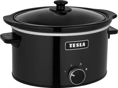 Produktbild von Tesla SlowCook S350, 3,5 l, Schwarz, Drehregler, 4 Person(en), 200 °C, Keramik