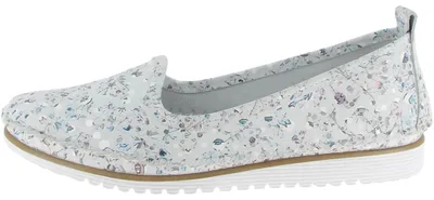 Produktbild von Andrea Conti Damen Slipper aus Leder mit floralem Muster 0021021, Größe:39 EU, Farbe:Weiß